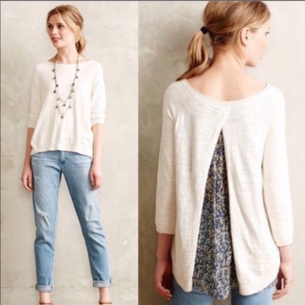 Anthropologie Moth Split back top